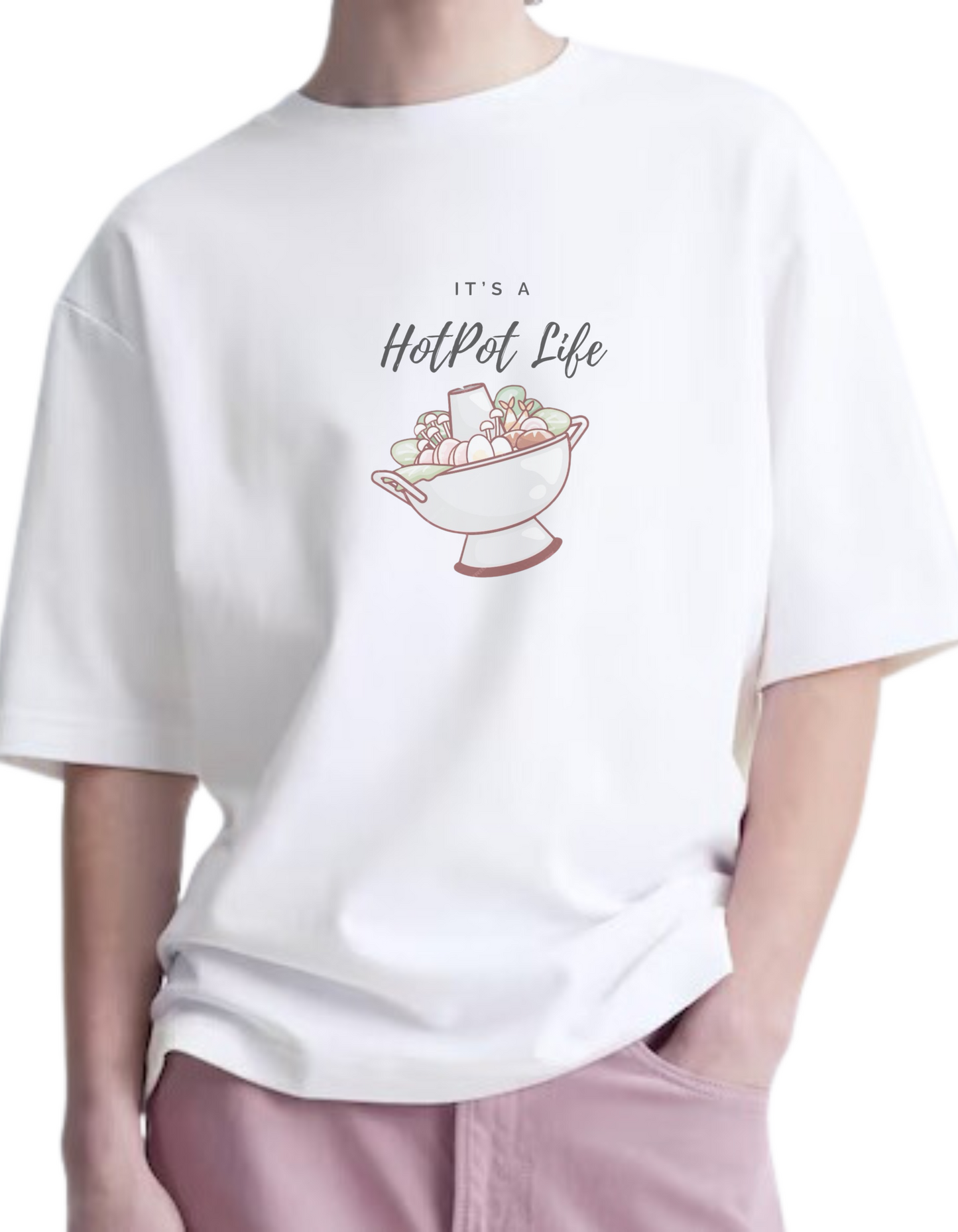 Cotton Crew Neck Oversized T-Shirt_Hot Pot Life