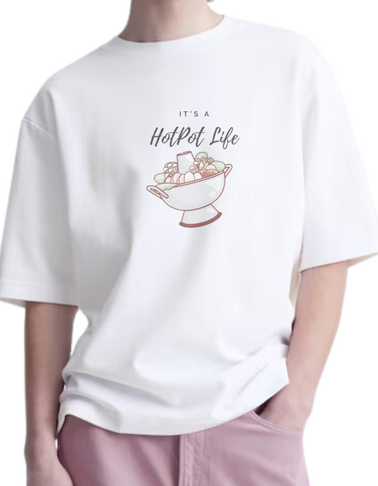 Cotton Crew Neck Oversized T-Shirt_Hot Pot Life